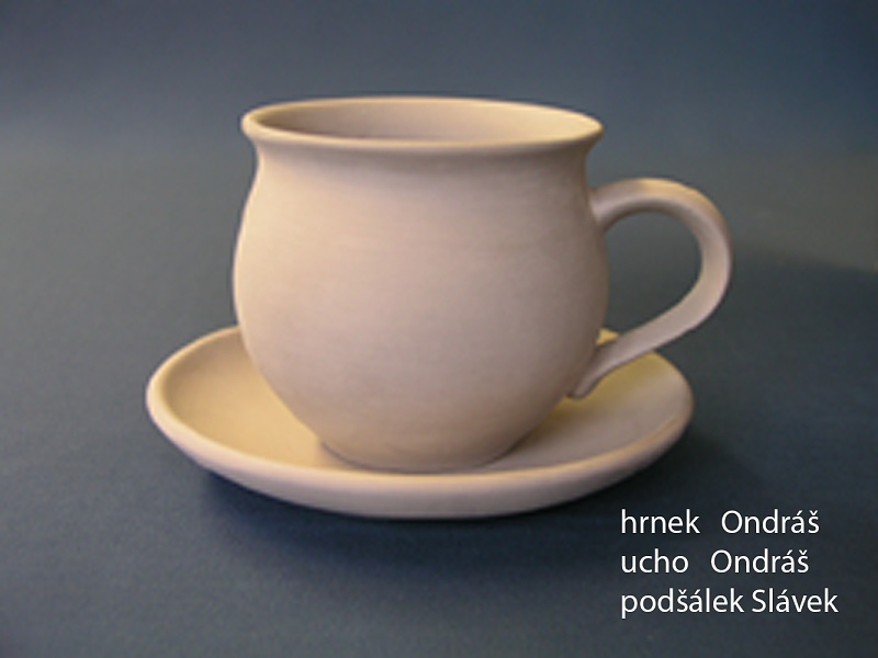 hrnek Ondráš + ucho Ondráš + podšálek Slávek